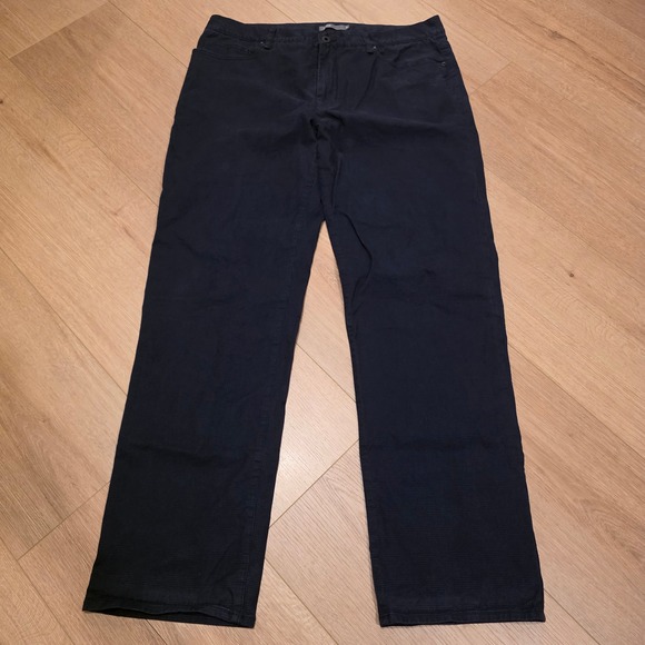 Vince Other - Vince Mens Navy Blue Plaid Trousers 5 Pocket Straight Leg Pants Size 38 Made USA